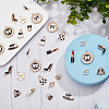 WADORN 32Pcs 16 Style Alloy Enamel Charms ENAM-WR0001-01-4