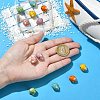 12Pcs 6 Colors Handmade Printed Porcelain Beads PORC-CJ0001-35-4