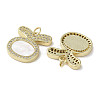 Brass Micro Pave Cubic Zirconia Pendants KK-G485-30D-G-2