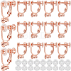 24Pcs Brass Screw On Clip-on Earring Findings KK-SP0001-20RG-1