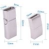 304 Stainless Steel Matte Magnetic Bracelet Clasps STAS-PH0018-11-WH-2