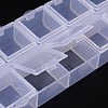 Cuboid Plastic Bead Containers X-CON-N007-02-4
