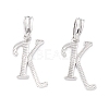Rack Plating Eco-Friendly Brass Letter Pendants KK-K265-02P-K-1