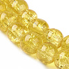 Spray Painted Crackle Glass Beads Strands CCG-Q001-6mm-10-3