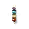 7 Chakra Gemstone Beaded Connector Charms PALLOY-JF02531-02-3