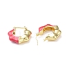 Enamel Flower Hoop Earrings EJEW-F306-08G-4