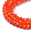 Opaque Solid Color Electroplate Glass Beads Strands EGLA-A039-P4mm-A03-3