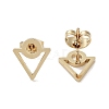 PVD Vacuum Plating 304 Stainless Steel Stud Earrings for Women EJEW-A048-34G-2