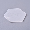 Transparent Acrylic Blank Pendants X-TACR-WH0002-12-2