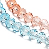 Transparent Painted Glass Beads Strands DGLA-A034-T6mm-A19-4