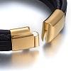 Leather Cord Multi-Strand Bracelets BJEW-E352-38B-G-3