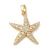 Brass Micro Pave Cubic Zirconia Pendants KK-K305-11C-G-1