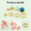 40Pcs 4 Style Brass Bead Frame KK-PH0005-06-4