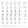 36Pcs 6 Styles 304 Stainless Steel Converter STAS-UN0053-57-1