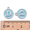 Platinum Plated Alloy Enamel Charms X-ENAM-S118-04D-P-3
