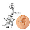 G23 Titanium Pave Clear Cubic Zirconia Curved Barbell Cartilage Earrings FS-WGD98FB-17-1
