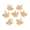 Real 18K Gold Plated Brass Micro Pave Cubic Zirconia Charms ZIRC-Z023-05-2