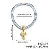 Fashionable Brass Micro Pave Clear Cubic Zirconia Charm Bracelets AF9298-25-1