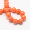Natural Dyed Yellow Jade Gemstone Bead Strands X-G-R271-10mm-Y31-1