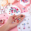 150Pcs 15 Colors Transparent Acrylic Charms MACR-TA0001-56-6