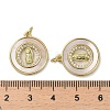 Brass Micro Pave Clear Cubic Zirconia Pendants KK-H466-06G-3