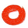 Opaque Solid Color Glass Beads Strands EGLA-T021-02H-2