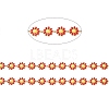 Ion Plating(IP) 304 Stainless Steel Daisy Flower Link Chains with Enamel AJEW-J035-03G-11-2
