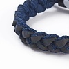 Adjustable Polycotton(Polyester Cotton) Yarn Braided Slider Bracelets BJEW-P252-E03-2