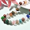 Pumpkin Natural & Synthetic Gemstone Beaded Necklace G-P563-06-3