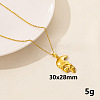 Minimalist Stainless Steel Skull Pendant Necklace for Women RX9725-4-1