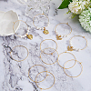 DICOSMETIC 40Pcs Brass Hoop Earrings Findings KK-DC0001-11-6