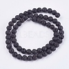 Natural Lava Rock Stone Bead Strands X-G-R193-18-6mm-2