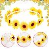 2Pcs Cloth Small Sunflowe Wreath Headband OHAR-CP0001-20A-6