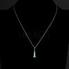 Zinc Alloy Hollow 3D Triangle Noctilucent Necklaces NJEW-BB03194-A-4