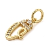 Brass Micro Pave Cubic Zirconia Pendants KK-M273-01G-V-2