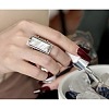 Alloy Acrylic Cuff Open Rings WG8CAE0-01-3