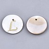 Natural Freshwater Shell Pendants SHEL-N027-04L-1