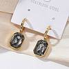 Ion Plating(IP) 304 Stainless Steel Hoop Earring Hand Polished EJEW-C017-06G-02-4