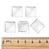 Transparent Glass Square Cabochons X-GGLA-S022-15mm-5