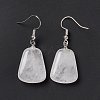Natural Quartz Crystal Trapezoid Dangle Earrings EJEW-D188-02P-03-2