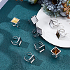 12Pcs 201 Stainless Steel Cuff Pad Ring Settings STAS-BC0004-09B-4