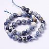 Faceted Natural Sodalite Round Bead Strands G-L377-45-10mm-2