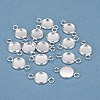 201 Stainless Steel Cabochon Connector Settings STAS-F191-15S-B-1