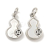 Brass Micro Pave Clear Cubic Zirconia Pendants KK-P275-20P-1