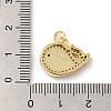 Rack Plating Brass Micro Pave Cubic Zirconia with Synthetic Opal Pendants KK-D088-38G-01-4