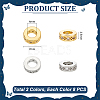 16Pcs 2 Colors Brass Micro Pave Clear Cubic Zirconia European Beads OPDL-UN0001-08-3
