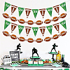 2Pcs Paper Rugby Triangle Flag Banners AJEW-SP0004-76-7