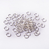 Silver Color Plated Brass Open Jump Rings X-JRC8MM-S-5