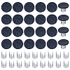 24 Bags Flat Round Cloth Cap Nail Buttons BUTT-BC0001-21F-1
