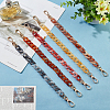 WADORN 5Pcs 5 Colors Acrylic Curb Chain Purse Extender Chains FIND-WR0007-21-6